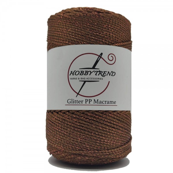 Glitter PP Macrame 200 (καφέ-μπρονζέ)